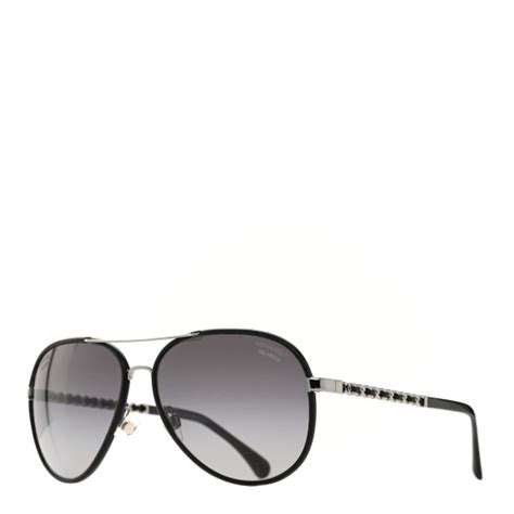 CHANEL Metal Polarized Pilot Winter Sunglasses 4219